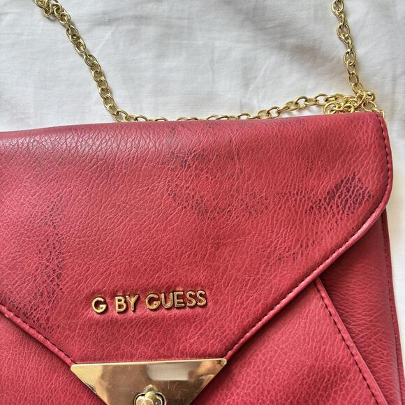 Red Leather Guess Bag Dm 7837 - Picture 2 of 5